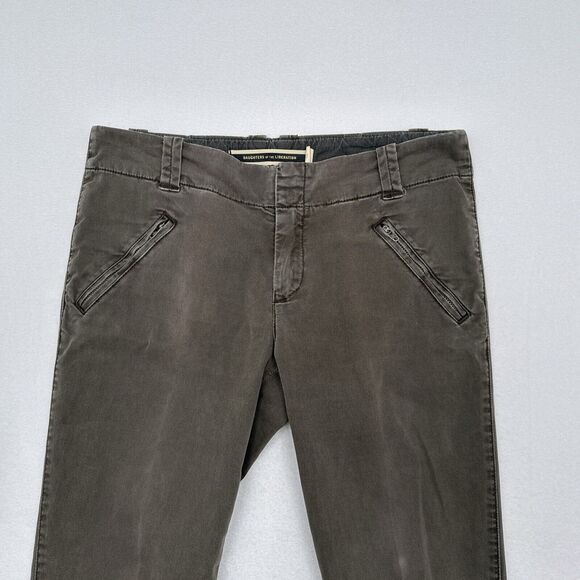 Daughters Of Liberation Riding‎ Pants Size 27 Brown Skinny Ankle Button Jodphur - Picture 5 of 9